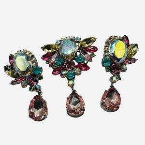 Amazing Verified D&E Juliana Brooch and Drop Earrings